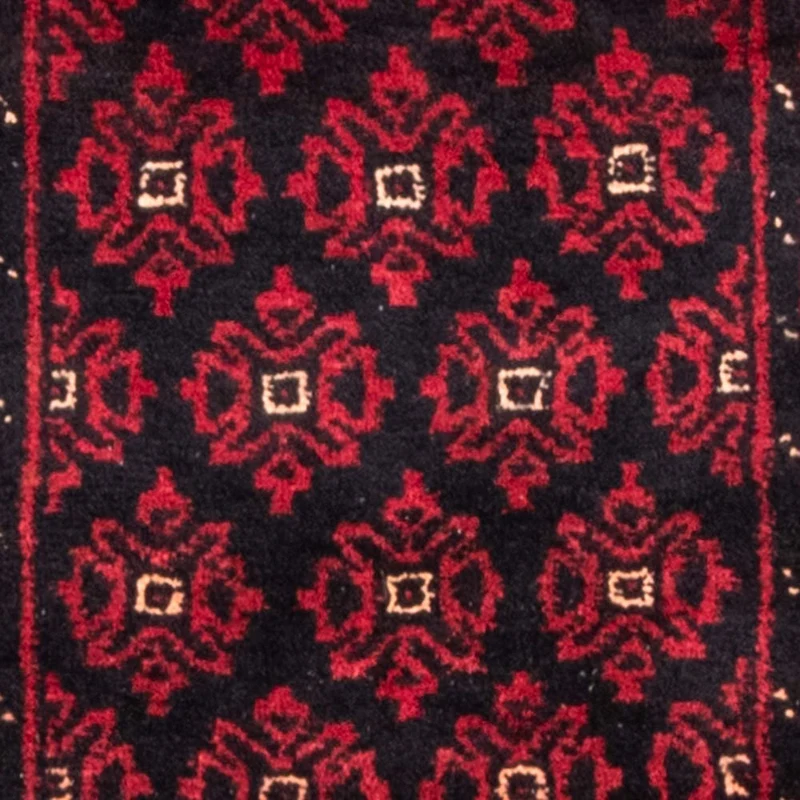 Belutsch Teppich 110 x 222 cm - dunkelrot