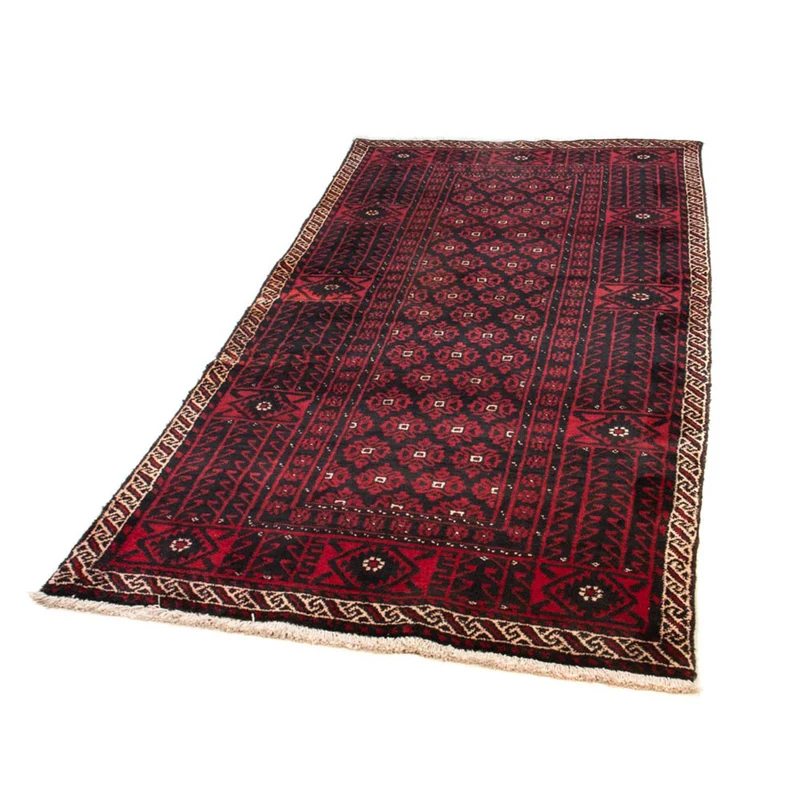 Belutsch Teppich 110 x 222 cm - dunkelrot