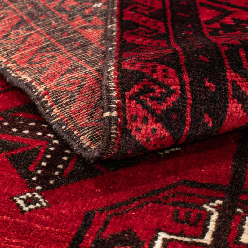 Belutsch Teppich 110 x 202 cm - dunkelrot