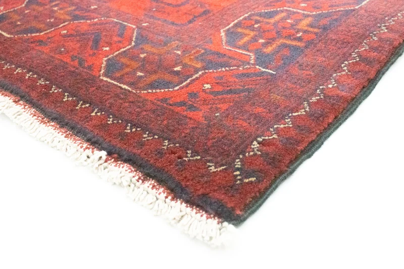 Afghan Teppich - Kunduz 83 x 287 cm - dunkelrot