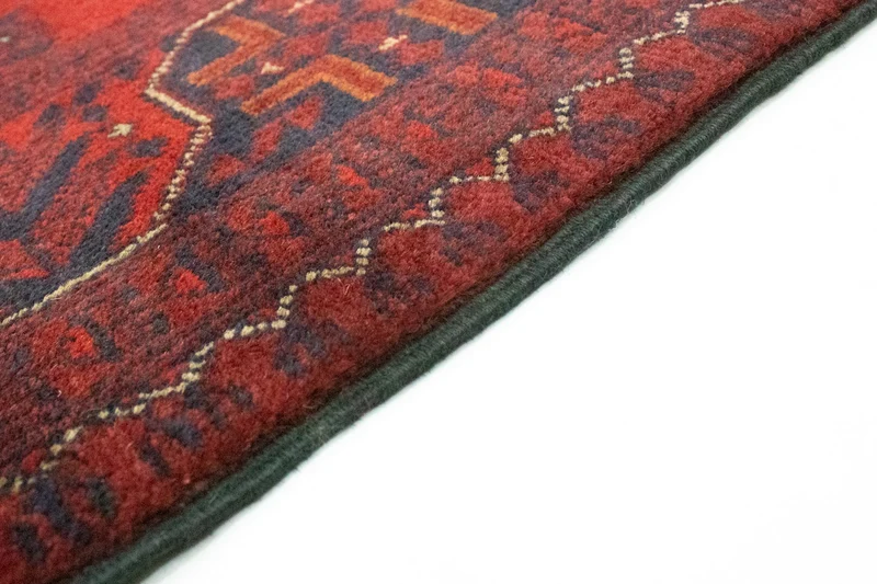 Afghan Teppich - Kunduz 83 x 287 cm - dunkelrot