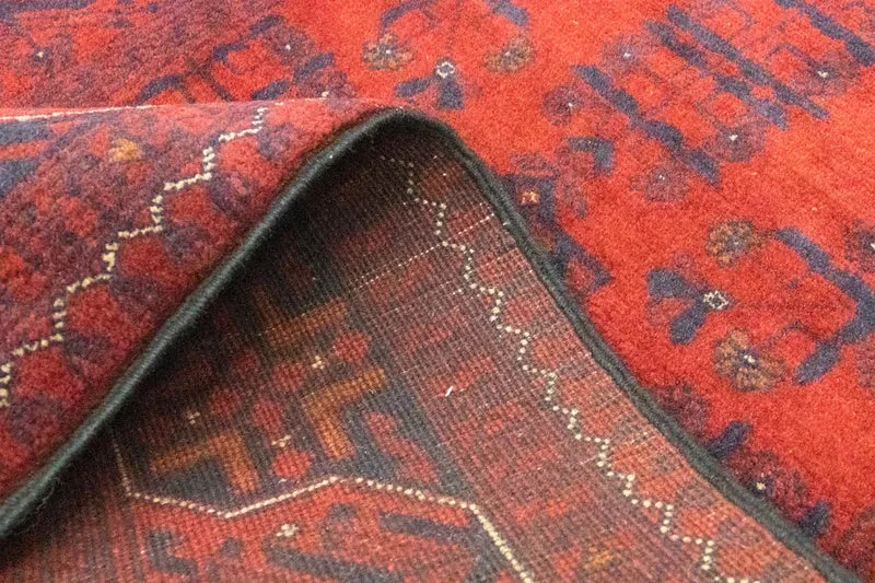 Afghan Teppich - Kunduz 83 x 287 cm - dunkelrot