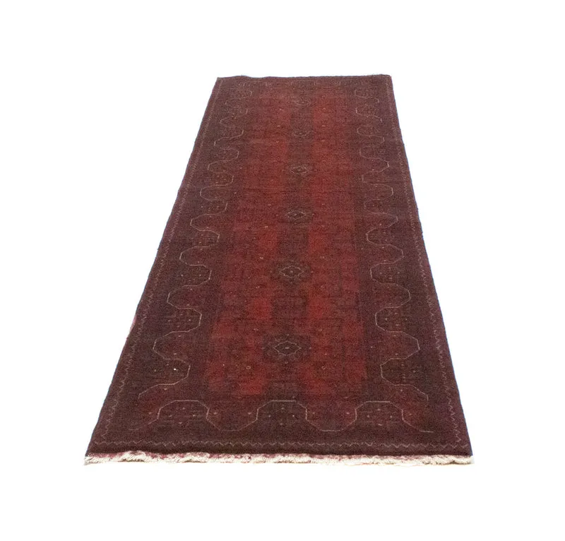 Afghan Teppich - Kunduz 83 x 287 cm - dunkelrot