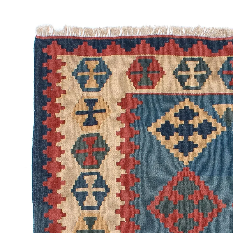 Kelim Teppich - Oriental 118 x 171 cm - blau