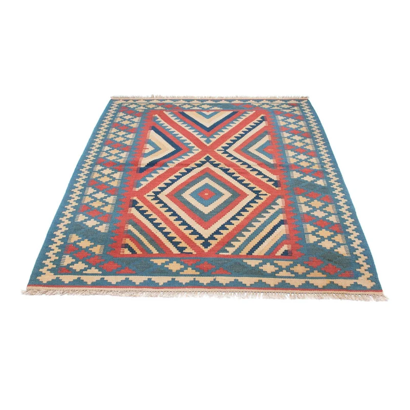 Kelim Teppich - Oriental 117 x 155 cm - blau