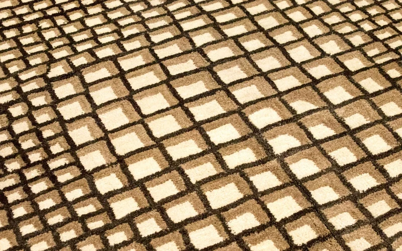 Wollteppich 170 x 243 cm Wohnzimmer Teppich