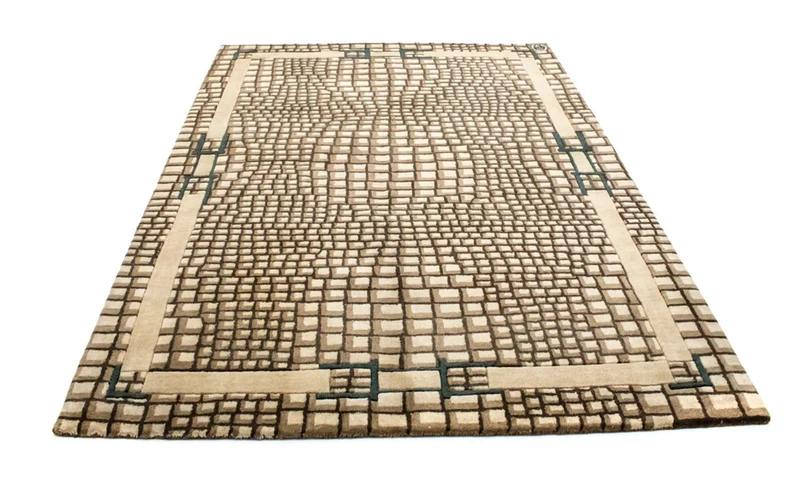 Wollteppich 170 x 243 cm Wohnzimmer Teppich