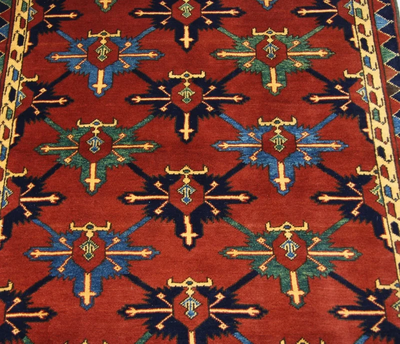 Afghan Teppich - Hatschlu 105 x 146 cm - rot