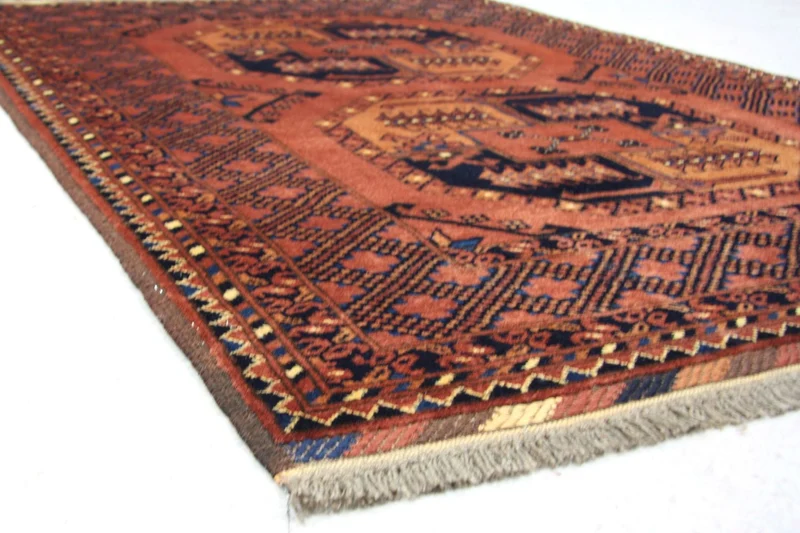 Afghan Teppich 104 x 142 cm - braun