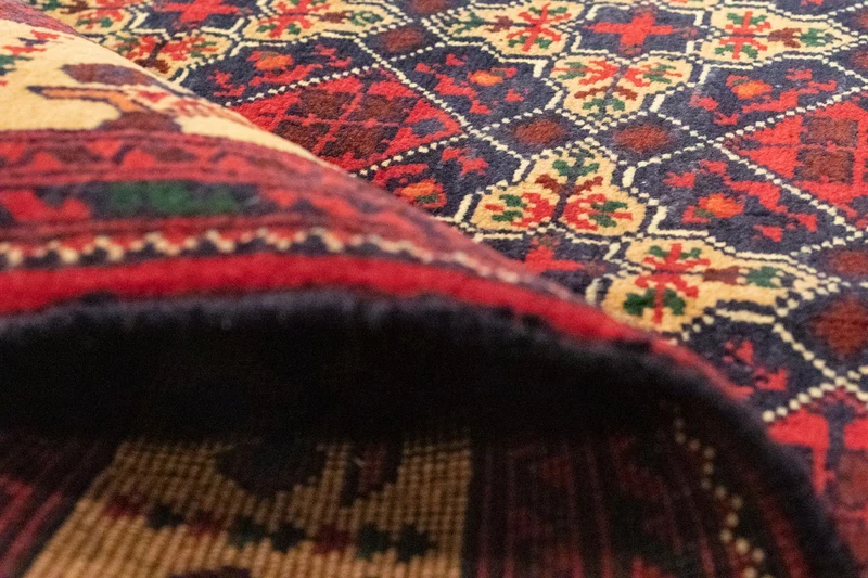 Afghan Teppich 105 x 143 cm - rot