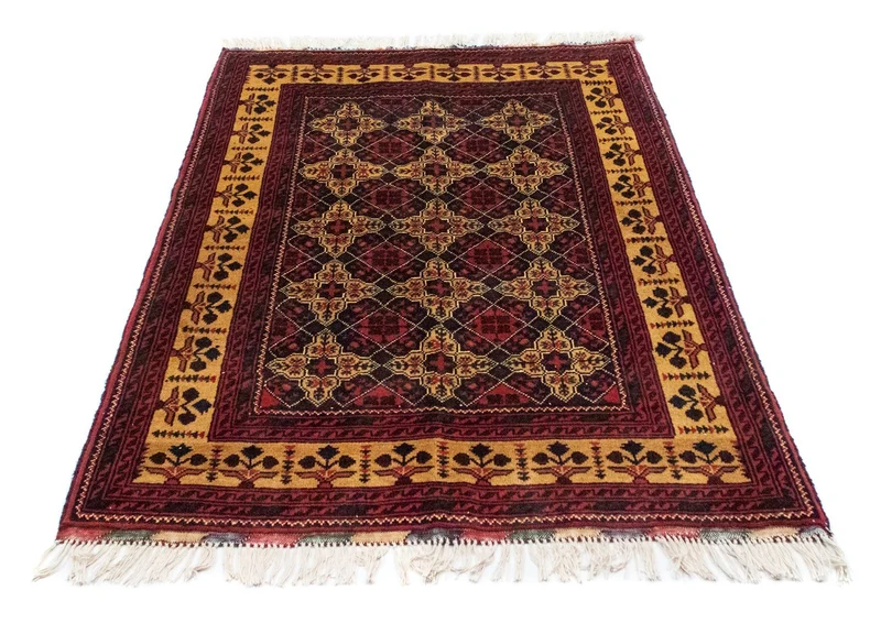 Afghan Teppich 105 x 143 cm - rot