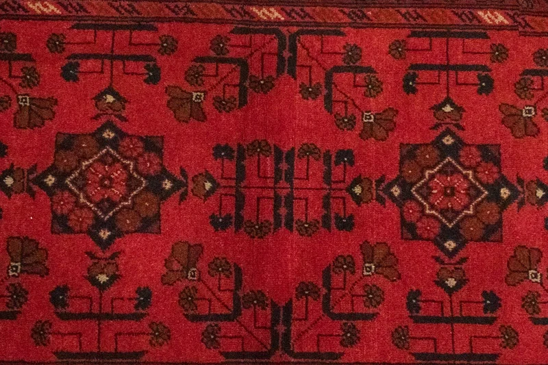 Afghan Teppich - Kunduz 100 x 150 cm - rot