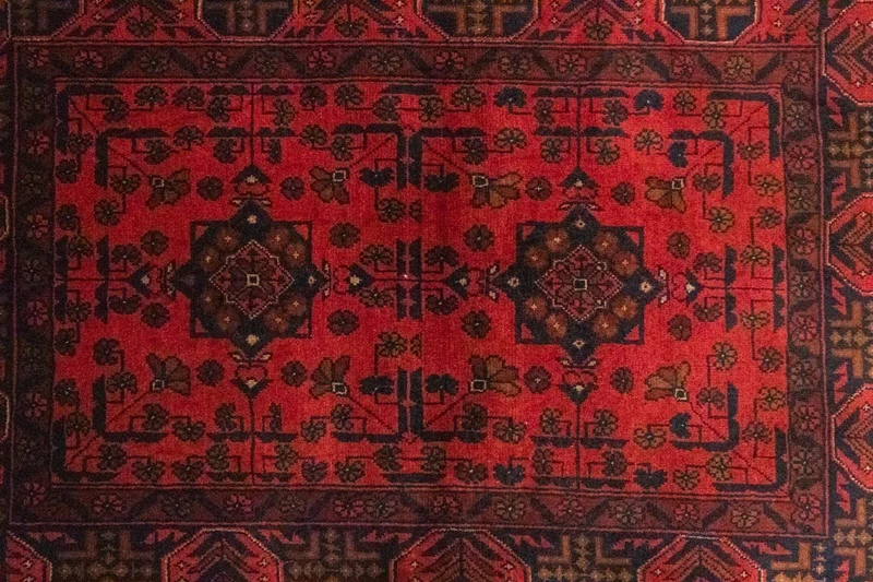 Afghan Teppich - Kunduz 103 x 149 cm - rot