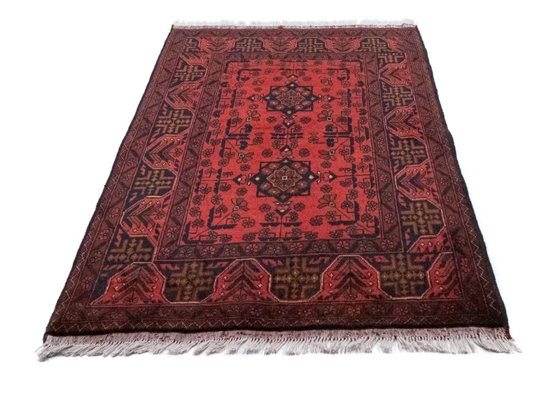 Afghan Teppich - Kunduz 103 x 149 cm - rot