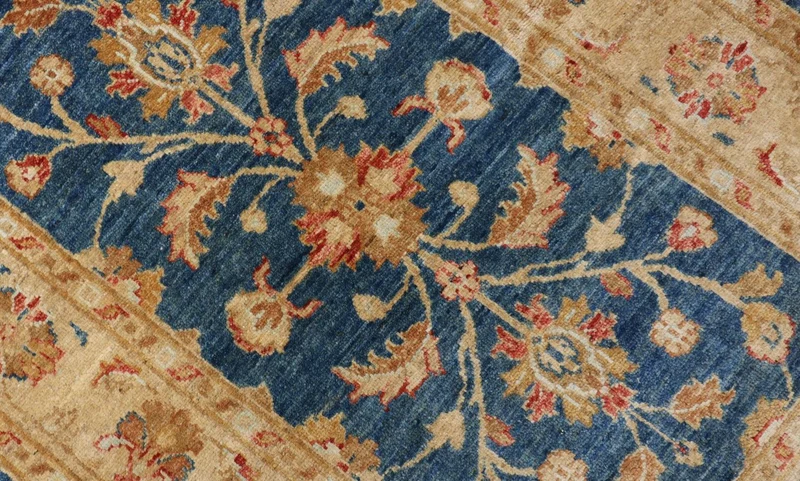 Ziegler Teppich 80 x 120 cm - seeblau