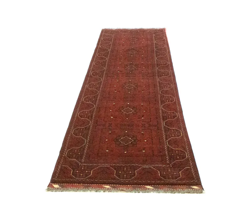 Afghan Teppich - Kunduz 78 x 302 cm - rot