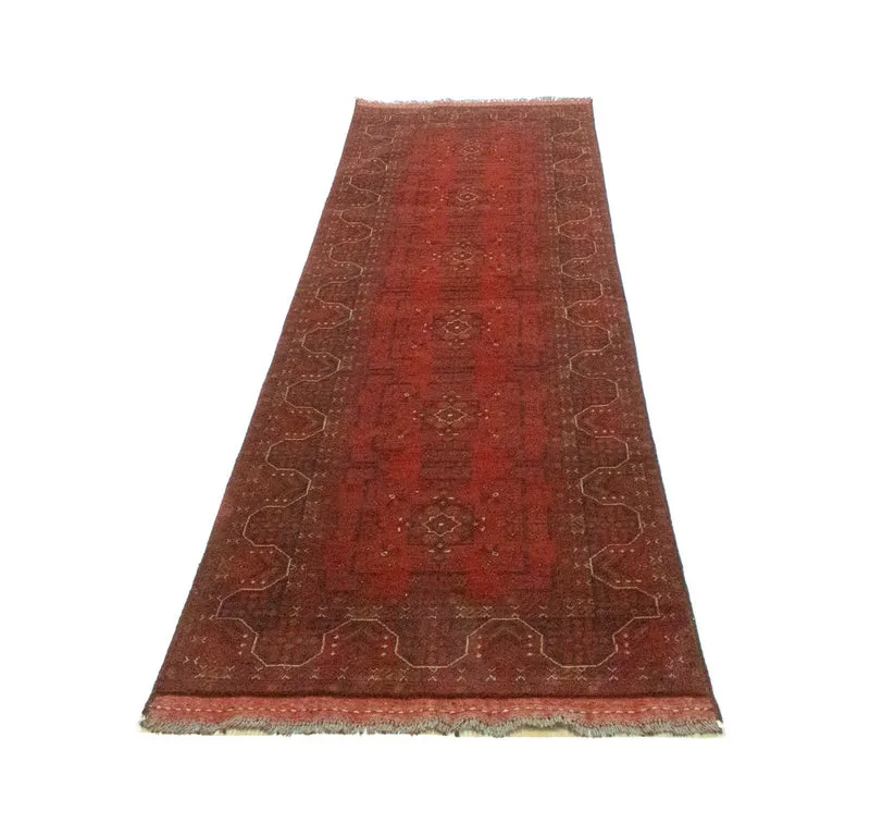 Afghan Teppich - Kunduz 80 x 294 cm - rot