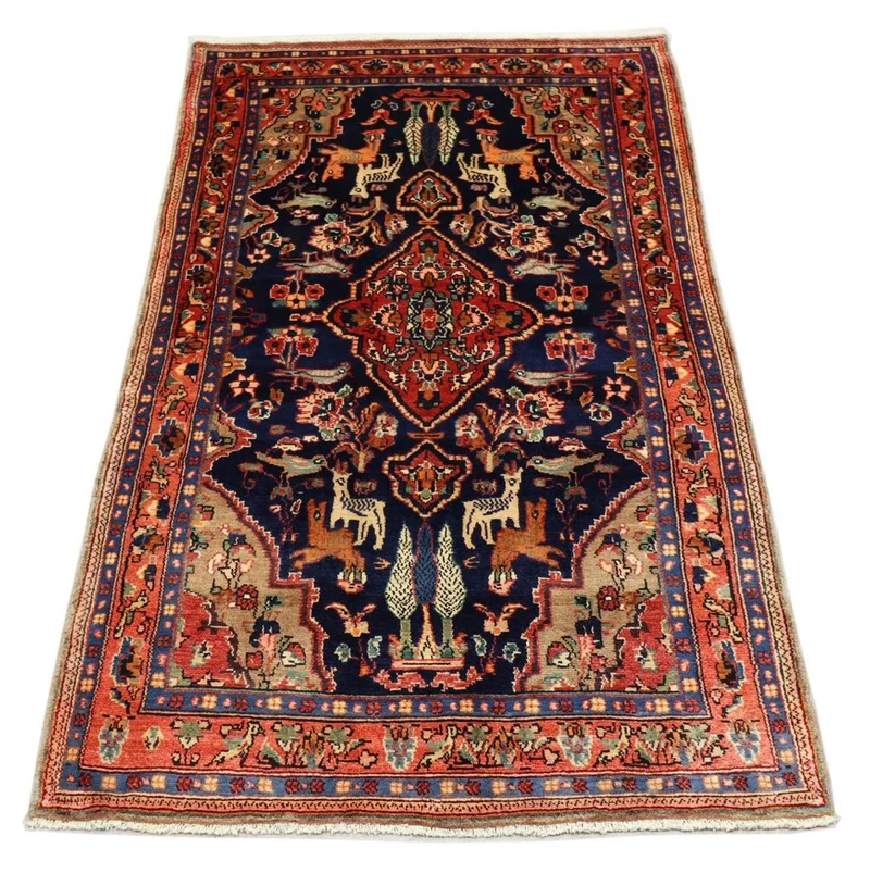 Perserteppich - Nomadic 127 x 237 cm - dunkelblau