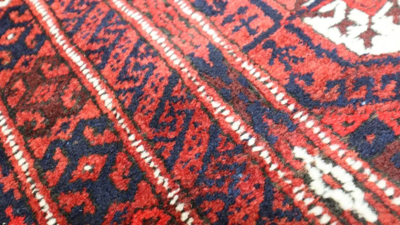 Afghan Teppich 123 x 229 cm - dunkelrot
