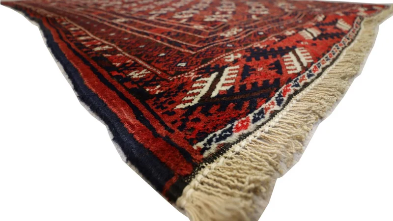 Afghan Teppich 123 x 229 cm - dunkelrot