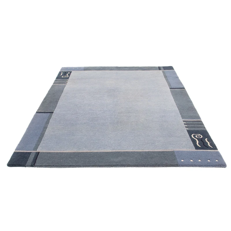 Nepal Teppich 170 x 240 cm - hellblau