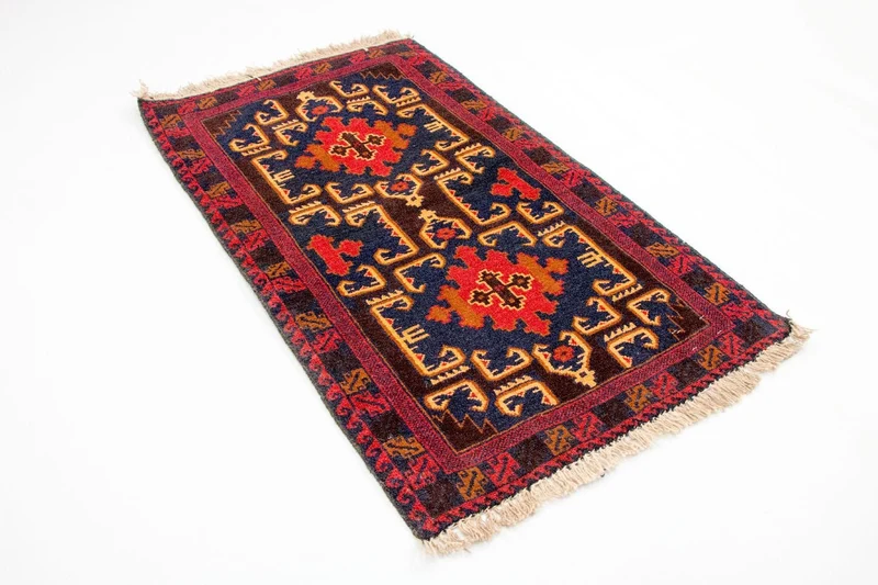 Belutsch Teppich 85 x 142 cm - mehrfarbig