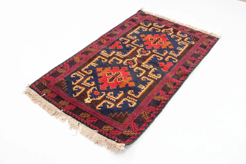 Belutsch Teppich 85 x 142 cm - mehrfarbig