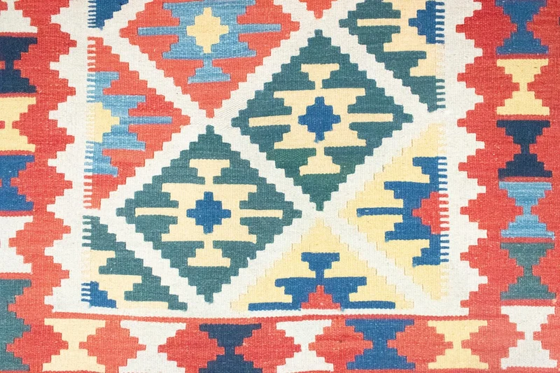 Kelim Teppich - Splash 120 x 190 cm - beige