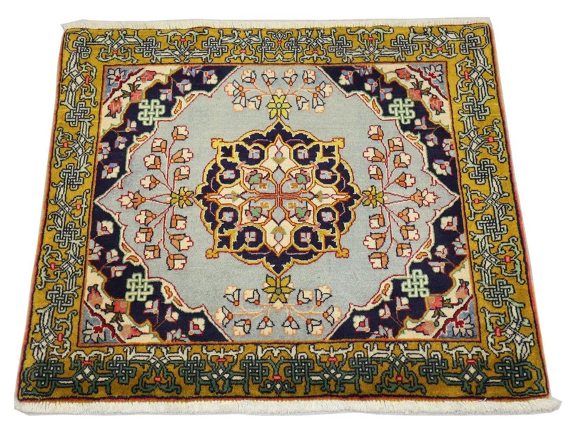 Perserteppich - Ghom 78 x 91 cm - silber