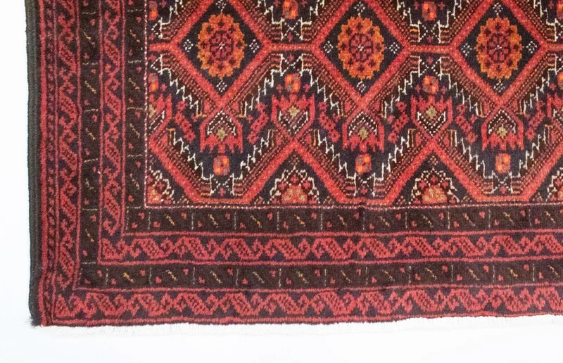 Belutsch Teppich 100 x 177 cm - rot