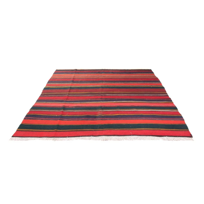 Kelim Teppich - Old quadratisch - 190 x 215 cm - mehrfarbig
