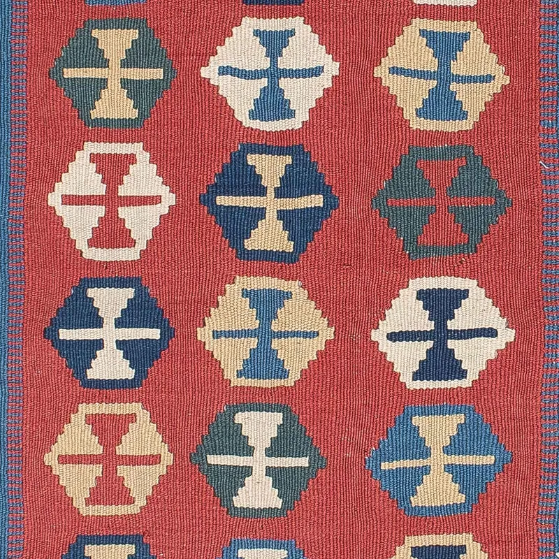 Kelim Teppich - Oriental 113 x 167 cm - blau