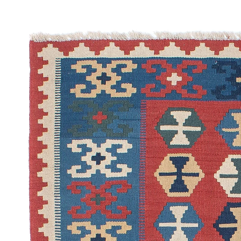 Kelim Teppich - Oriental 113 x 167 cm - blau