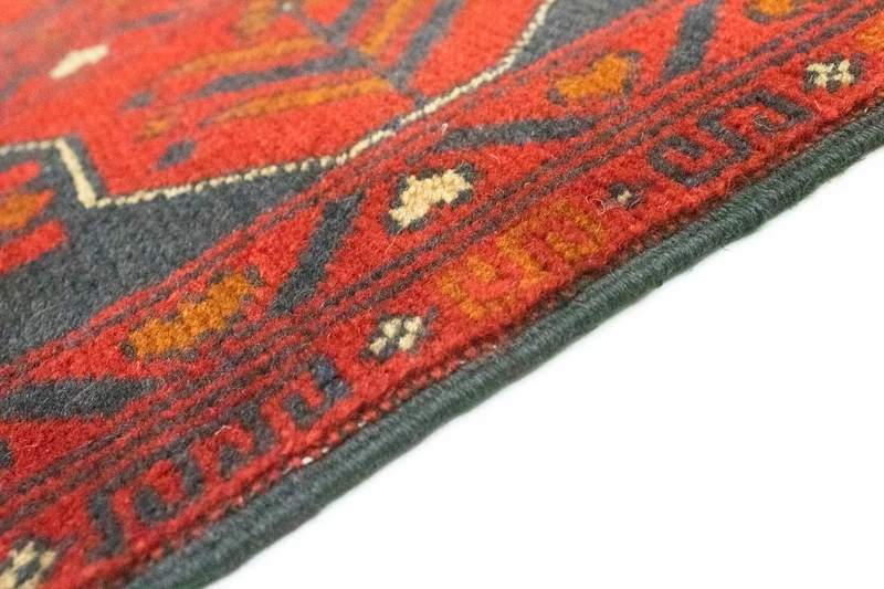 Afghan Teppich - Kunduz 100 x 154 cm - rot