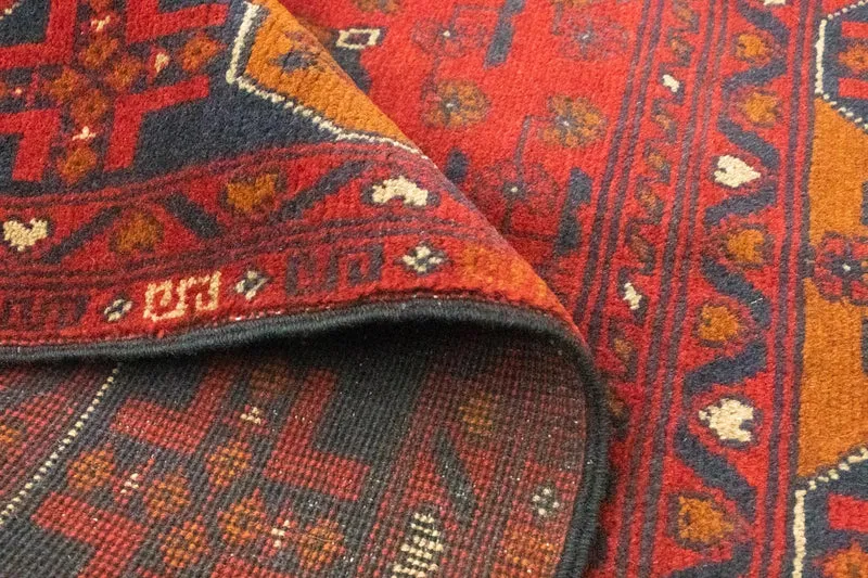 Afghan Teppich - Kunduz 100 x 154 cm - rot