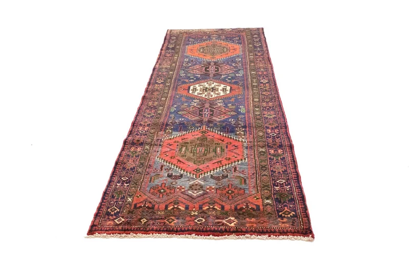 Perserteppich - Nomadic 102 x 297 cm - blau