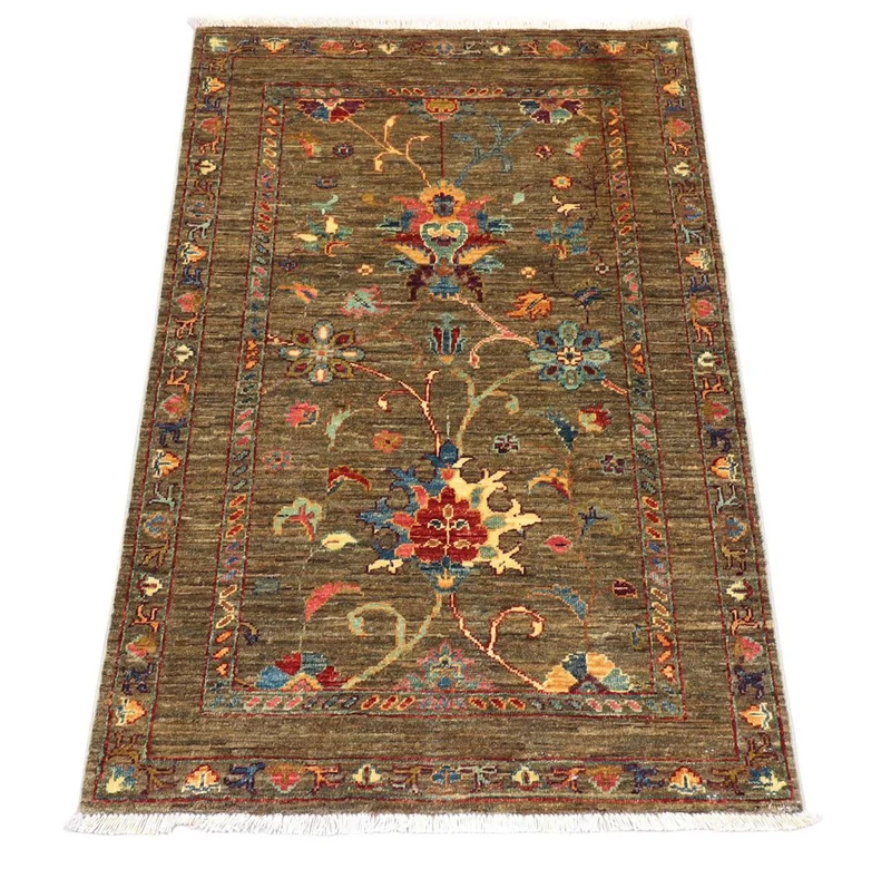 Ziegler Teppich 83 x 124 cm - olivgrün