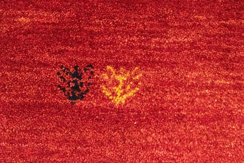 Gabbeh Teppich - Perser 100 x 140 cm - rot