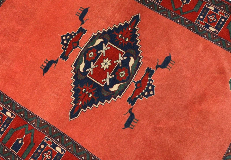 Afghan Teppich 197 x 202 cm - rot