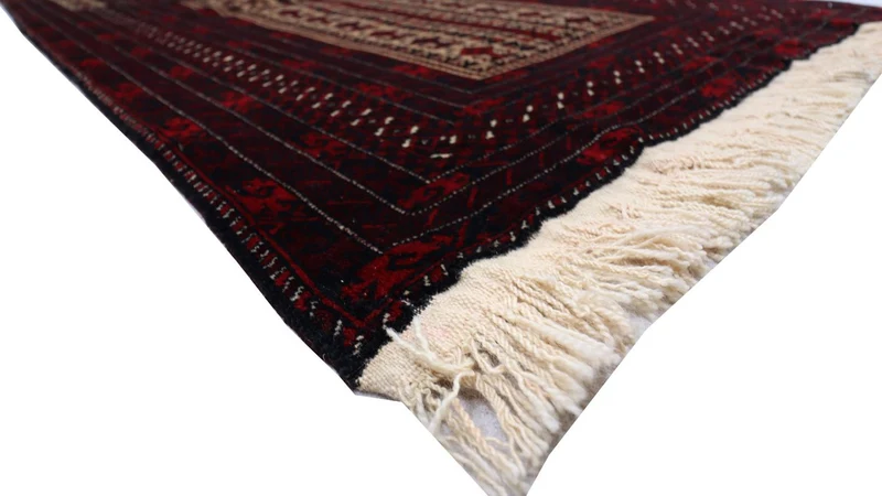 Afghan Teppich 95 x 150 cm - dunkelrot