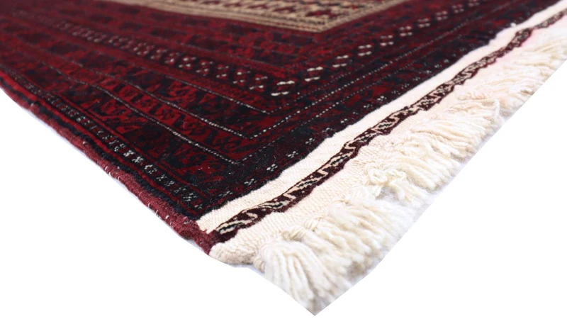 Afghan Teppich 95 x 150 cm - dunkelrot