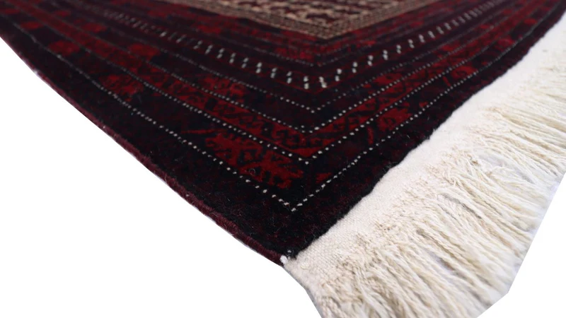 Afghan Teppich 95 x 150 cm - dunkelrot