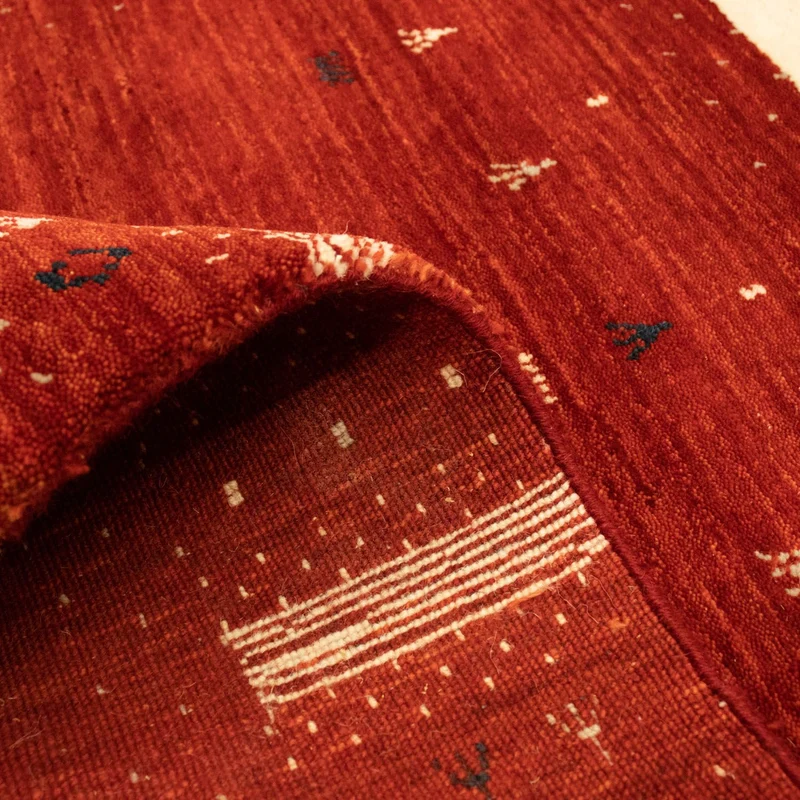 Gabbeh Teppich - Loribaft Indus 94 x 162 cm - rot