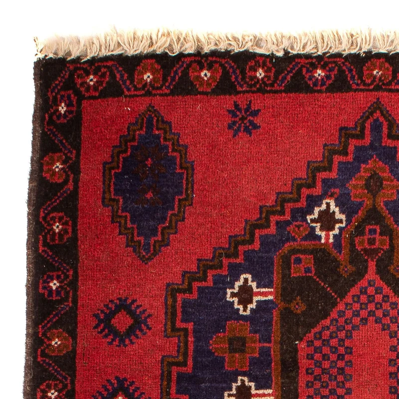 Belutsch Teppich 92 x 140 cm - dunkelrot