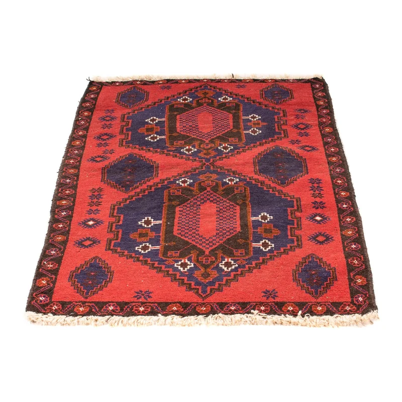 Belutsch Teppich 92 x 140 cm - dunkelrot