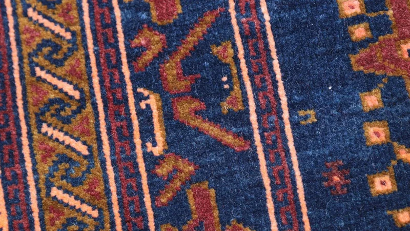Afghan Teppich 95 x 136 cm - blau