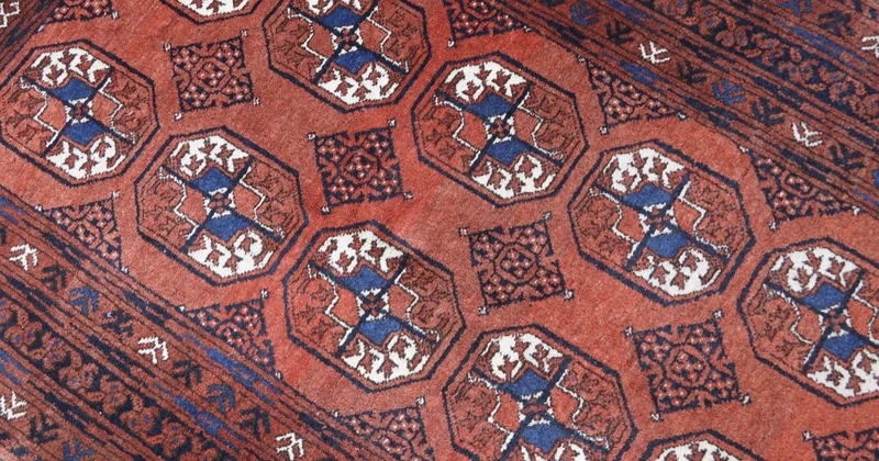Afghan Teppich 103 x 155 cm - dunkelrot