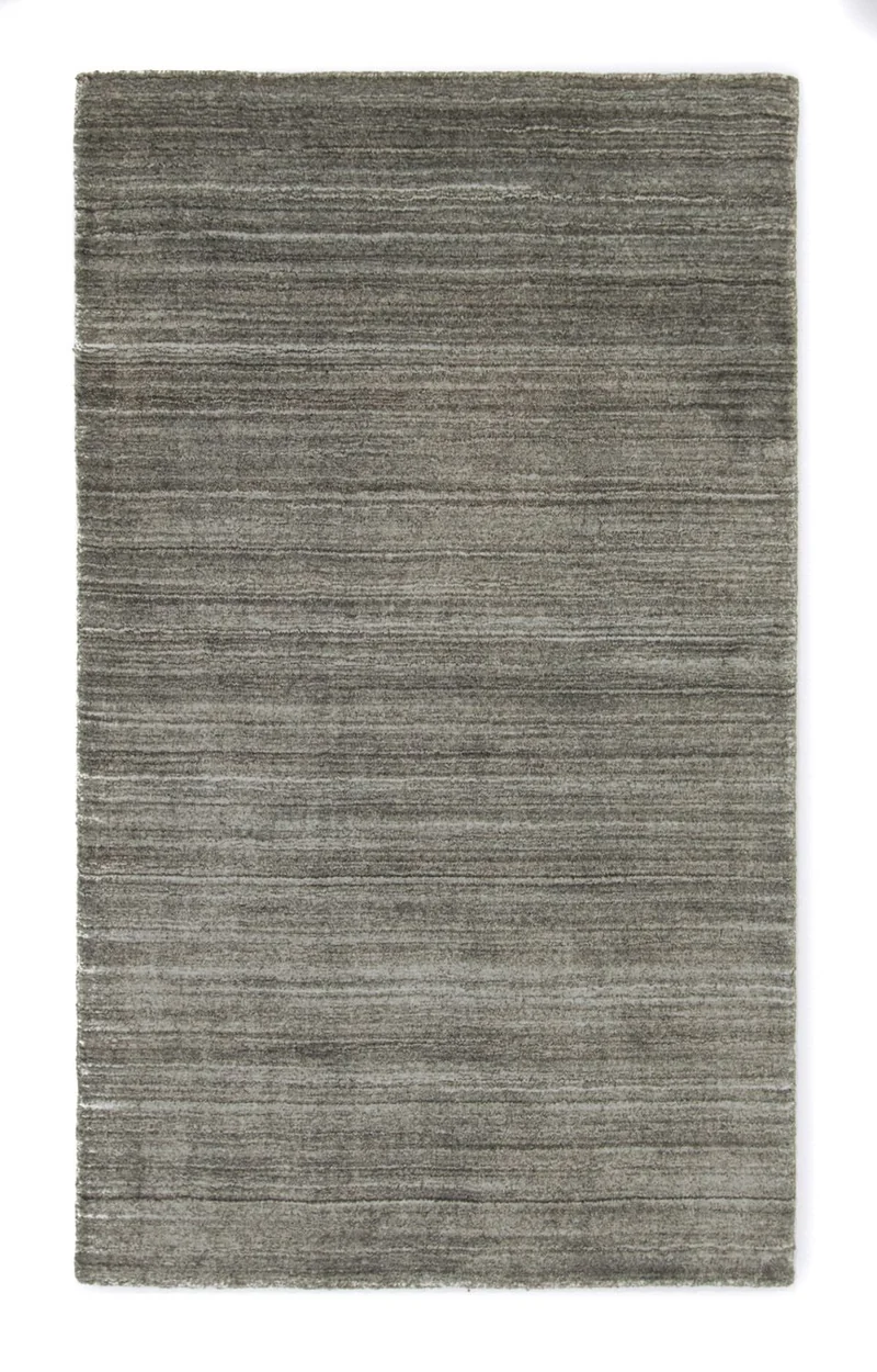 Nepal Teppich 90 x 160 cm Teppichbrücke - grau