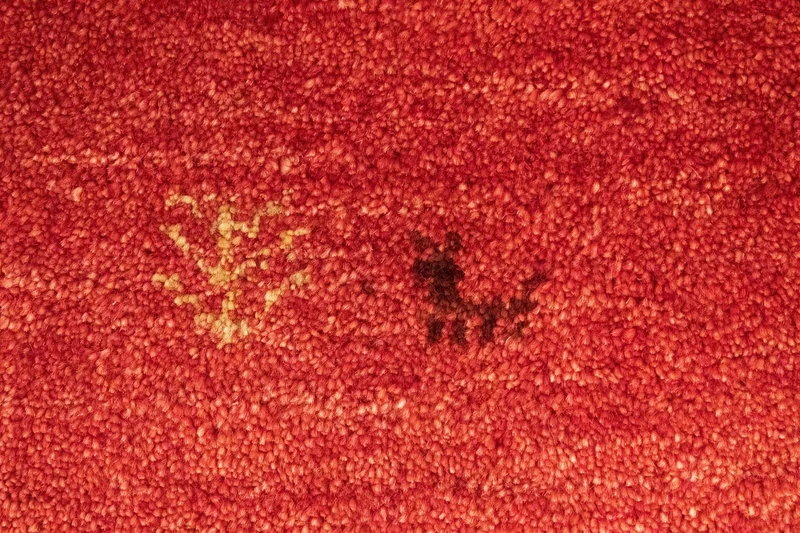 Gabbeh Teppich - Perser 94 x 147 cm - rot