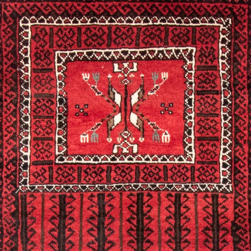 Belutsch Teppich 121 x 217 cm - rot